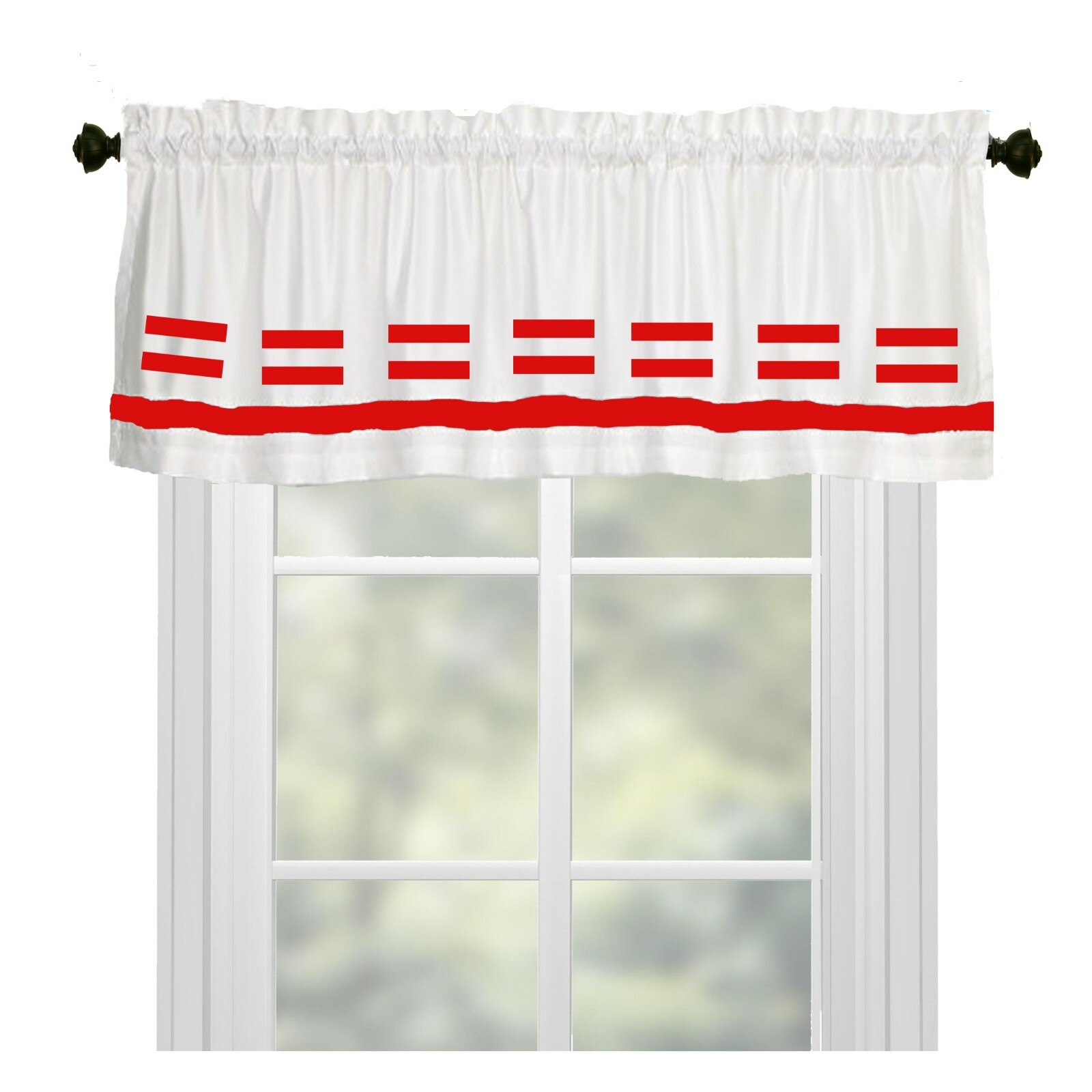 Austrian Flag Austria Window Valance in Your Choice of Colors Handmade Decor