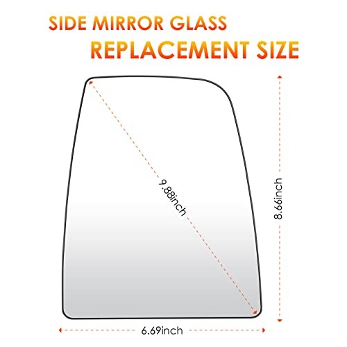 Left+Right Side Mirror Glass Replacement Compatible with 2015 2016 2017 2018
