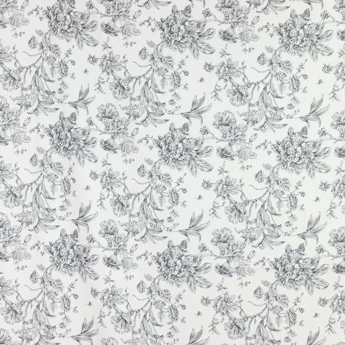 White Black 5ft x 12ft French Toile Polyester Backdrop Curtain with Rod Pockets