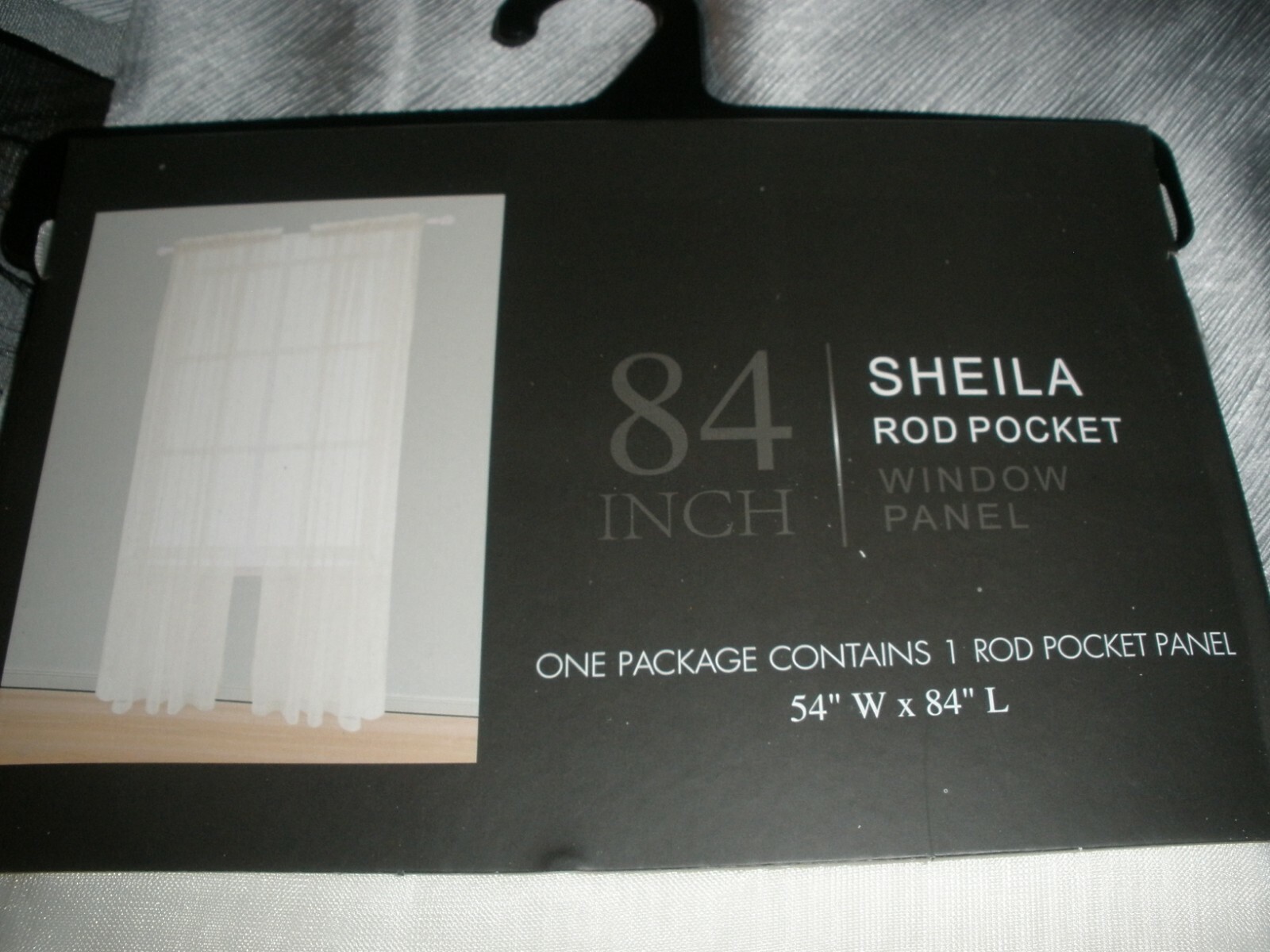 NEW Lot of 2 Sheila White Panel Sheers Rod Pocket 84″ x 54″ Each Panel (O9)