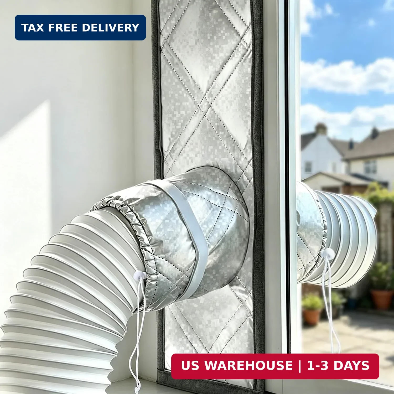 70″ ac Window Seal kit-3-Layer Thickened Aluminum Foil Cotton&Oxford Fabric,100%