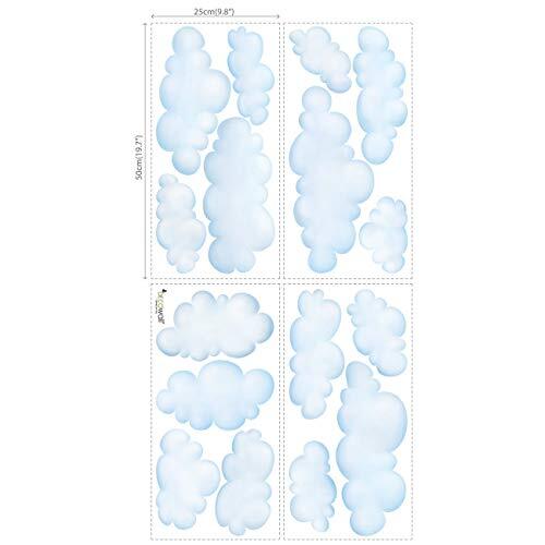 DECOWALL DS9-1702 Clouds Kids Wall Stickers Decals Peel and Stick