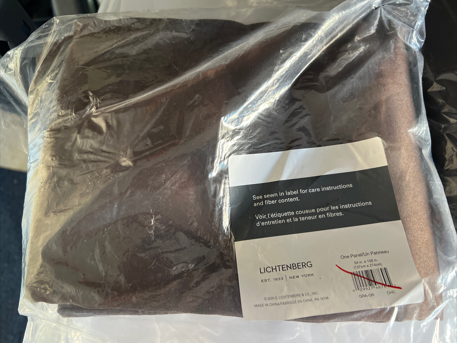 Lichtenberg Energy Efficient Rod Pocket One Panel 54″x108” Chocolate Brown D1