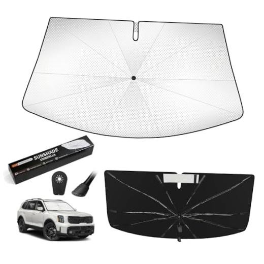 Windshield Sun Shade Umbrella Compatible with Kia Telluride 2020-2026,