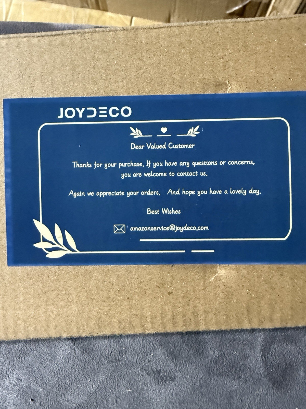 New In Box Joydeco Cordless Zebra Roller Shade Blind 44×75 White