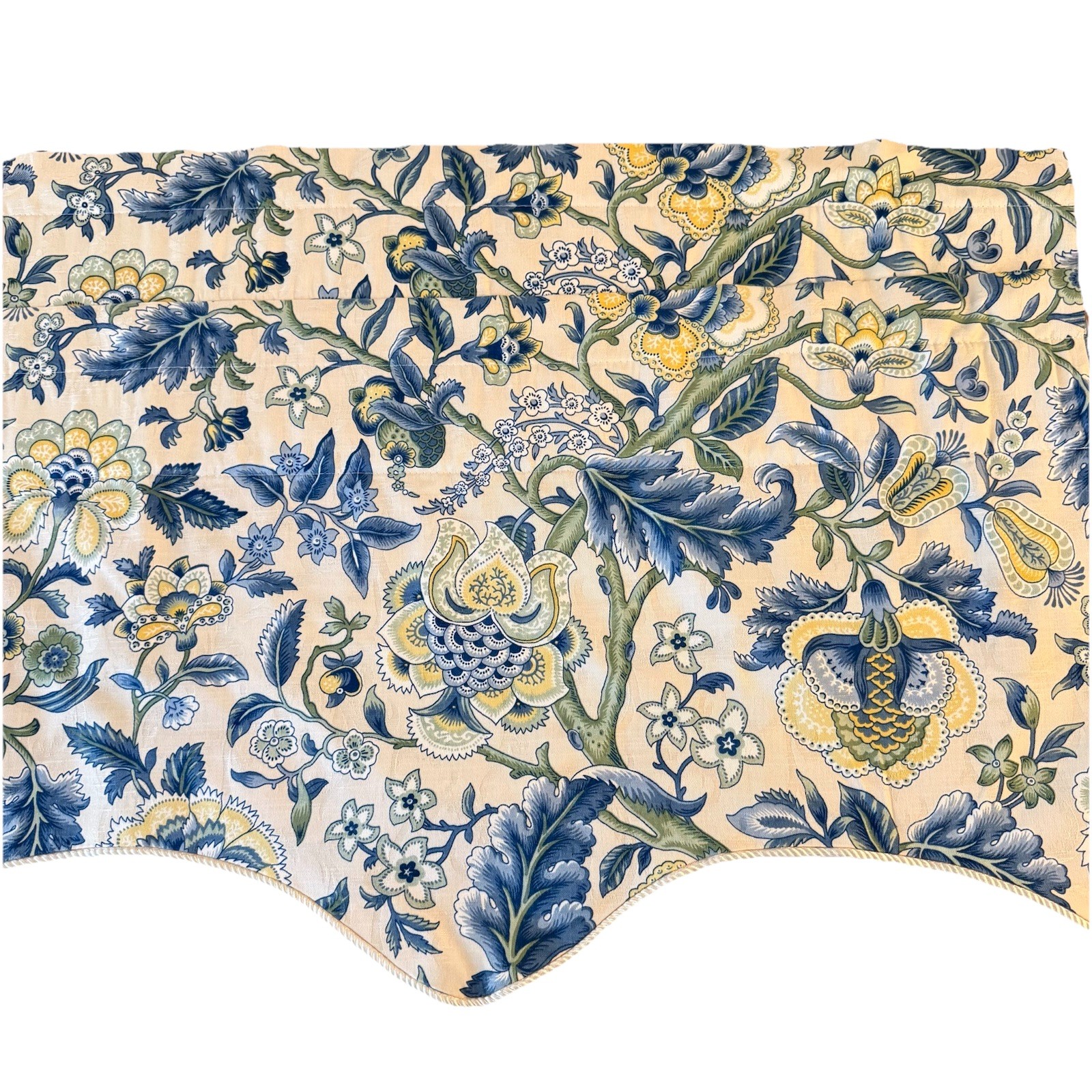 SET Of 2 Waverly Imperial Dress Damask USA VTG Floral Window Valances 21”x48”