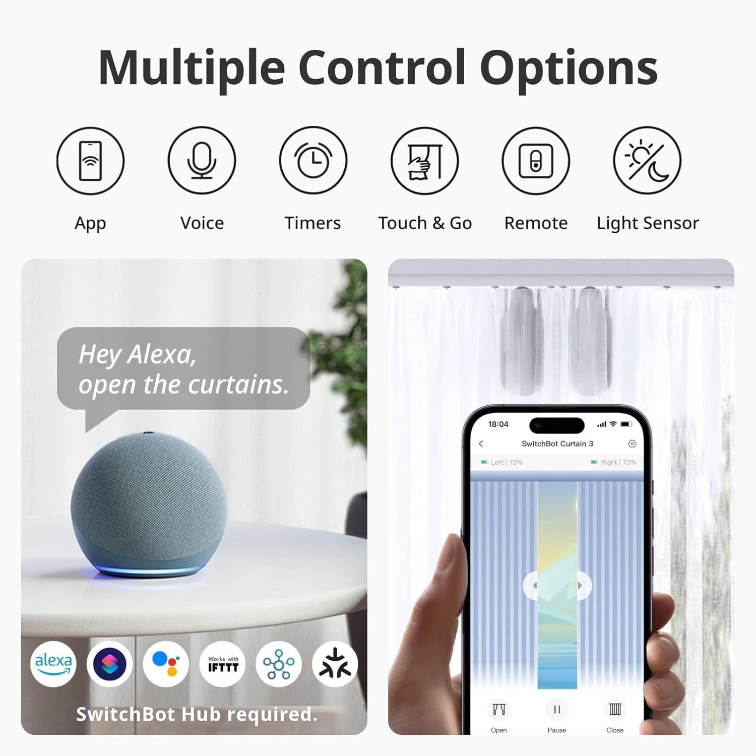 Automatic Curtain Opener – Bluetooth Remote Control Smart Curtain with App,