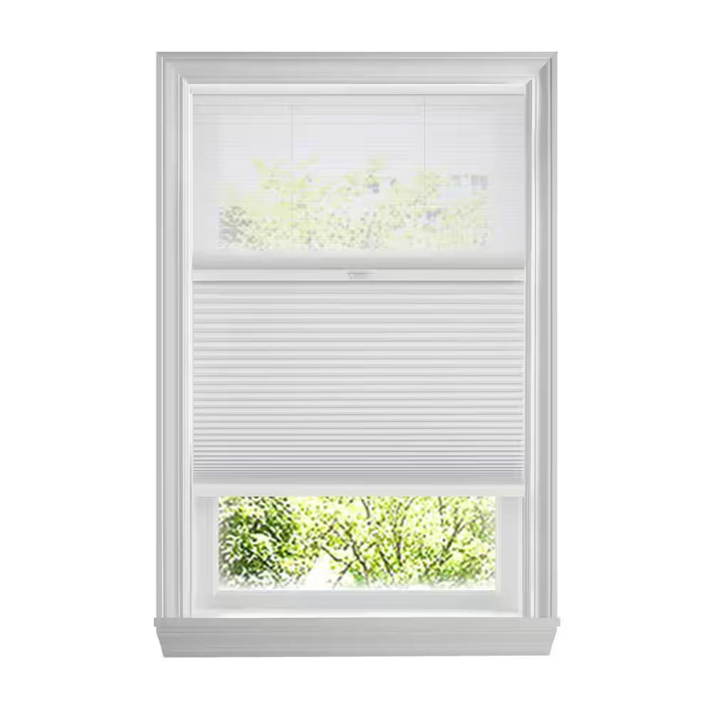 Snow Drift/Shadow White Day and Night Cordless Cellular Window Shades- 35 in W X