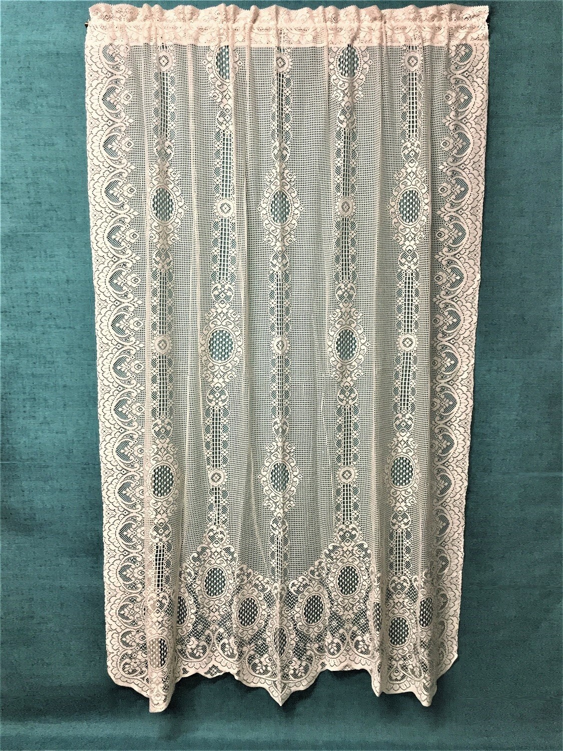 Classic Valencia Ivory Cotton Blend Lace Window Panel 60″ x 84″ Livingroom Bedrm