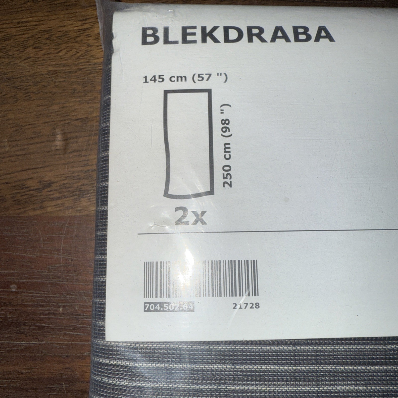 Ikea BLEKDRABA Curtains 57×98 ” 1 pair, gradient beige gray 704.502.64 – NEW