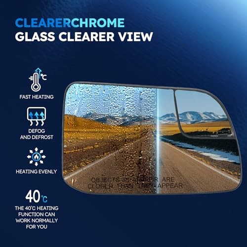 Passenger Side Mirror Glass Compatible With Ford Edge Mkx 2011 2012 2013 2014