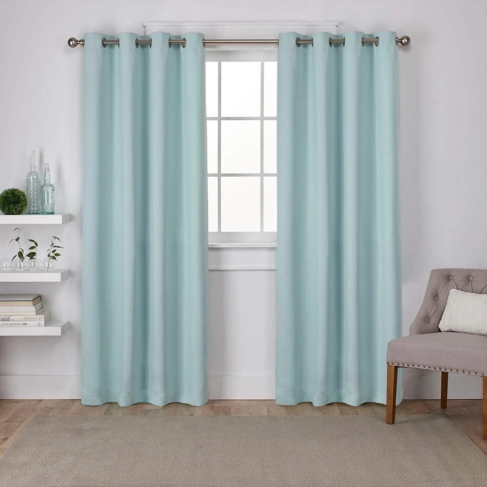 EXCLUSIVE HOME Sateen Blackout Curtains – Seaform 52×63 – 1 Set
