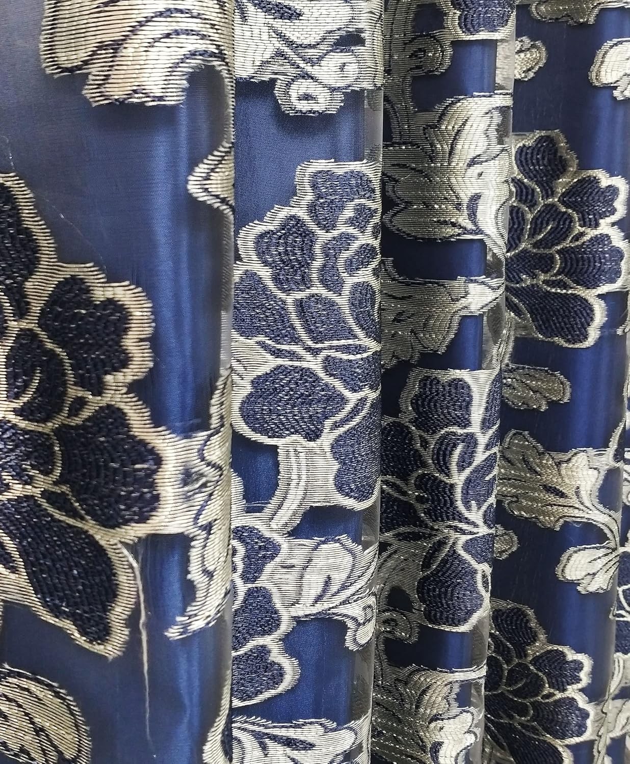 Jacquard Window Curtain W/ Attached Fancy Valance 2 Pcs 54″W x 84″L