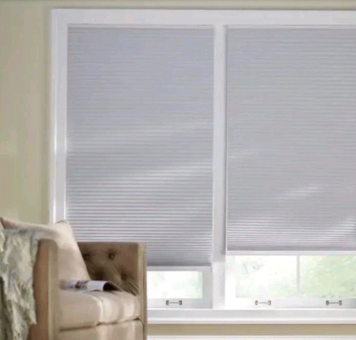 White Cordless Blackout Cellular Shades for Windows – 35″ W x 48″ L/Free S&H