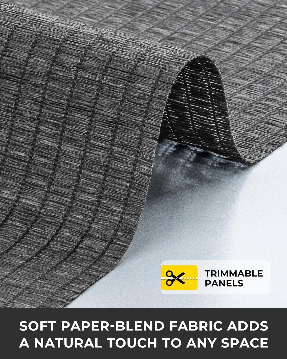 Adjustable Panel Track Blinds for Sliding Glass Door, Cut-to-Height Paper Fabric