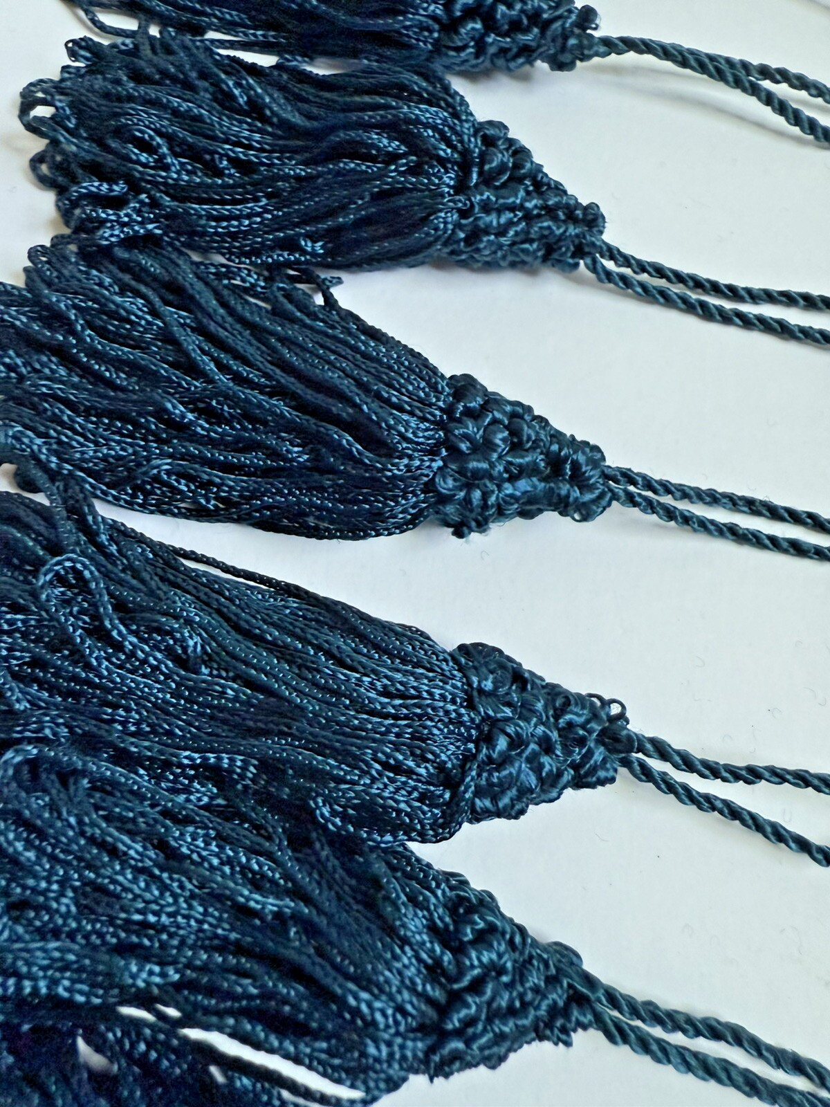 8pc Dark Teal Knot Design Tassel Home Decor Craft Trim 7″