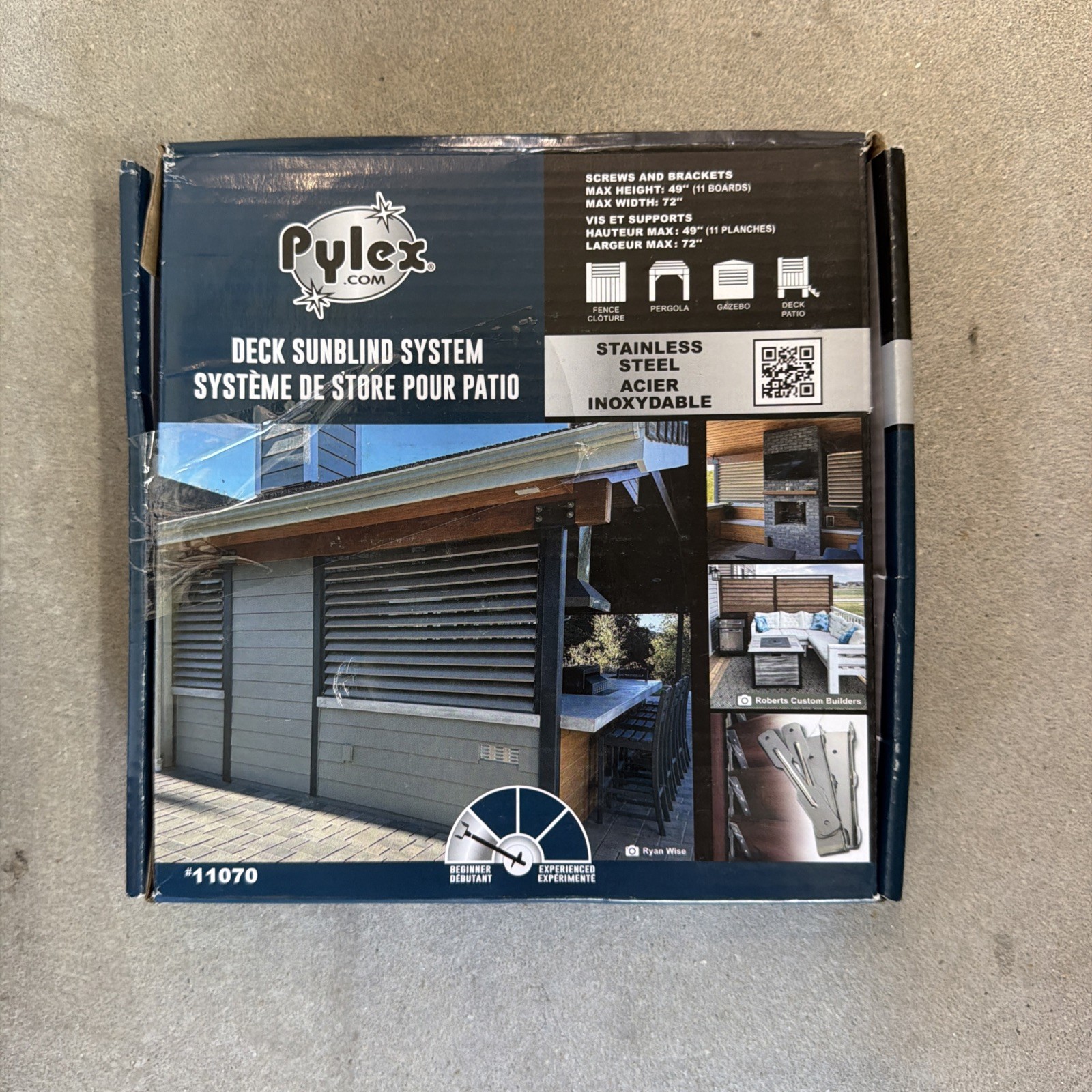 Pylex Deck Sunblind System 11070 Stainless Steel