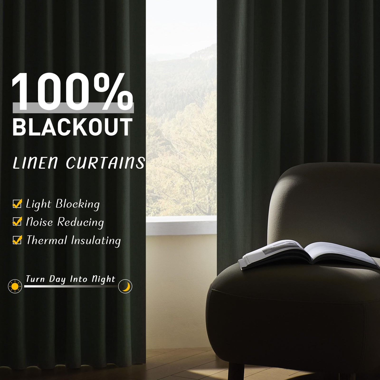 UHITECH Short Blackout Curtains for Bedroom 36 Inch Long Small Window Panels …