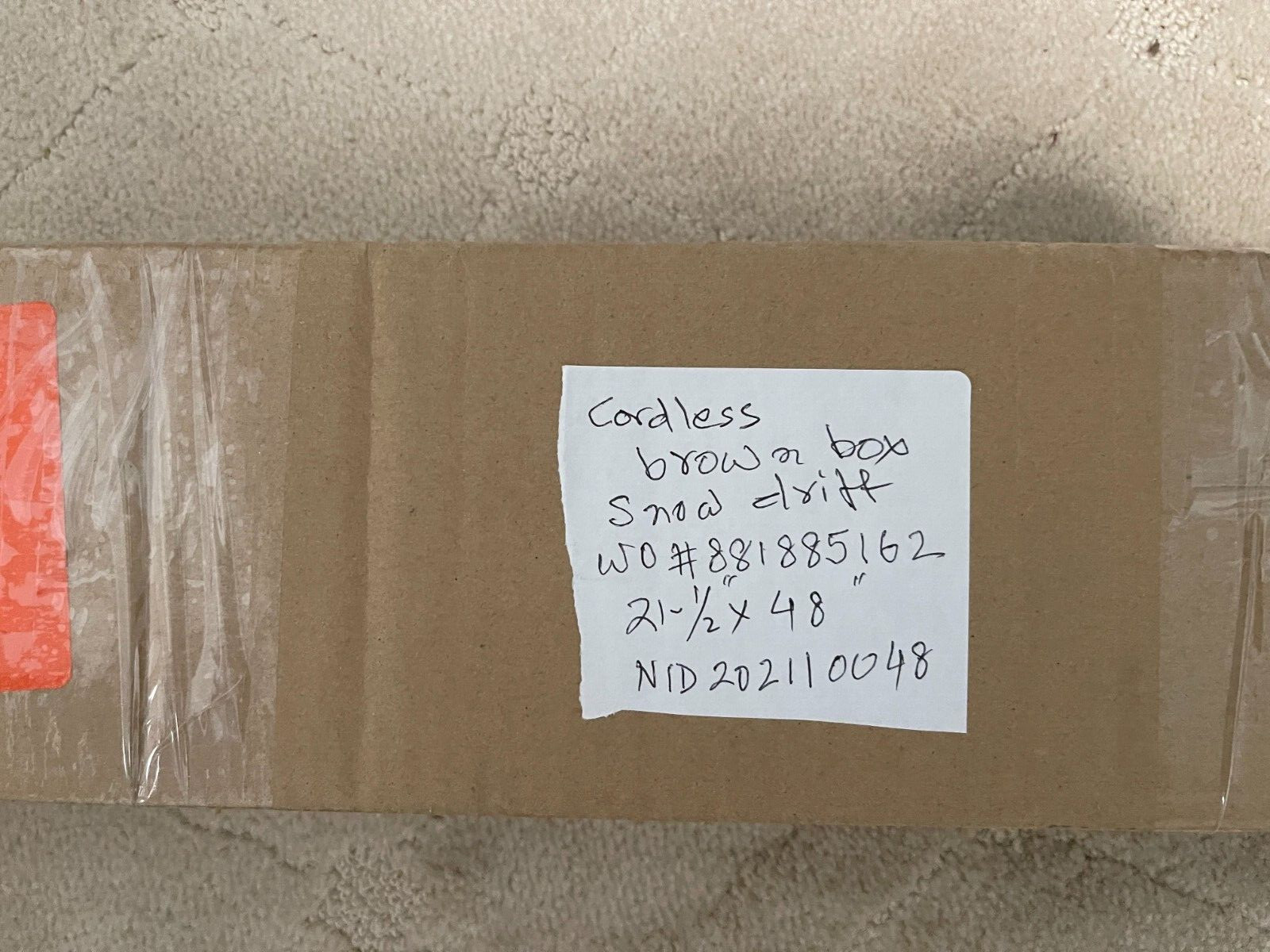 Snow Drift Cell Cordless Blind in White 21-1/2” W x 48″L # 881885162