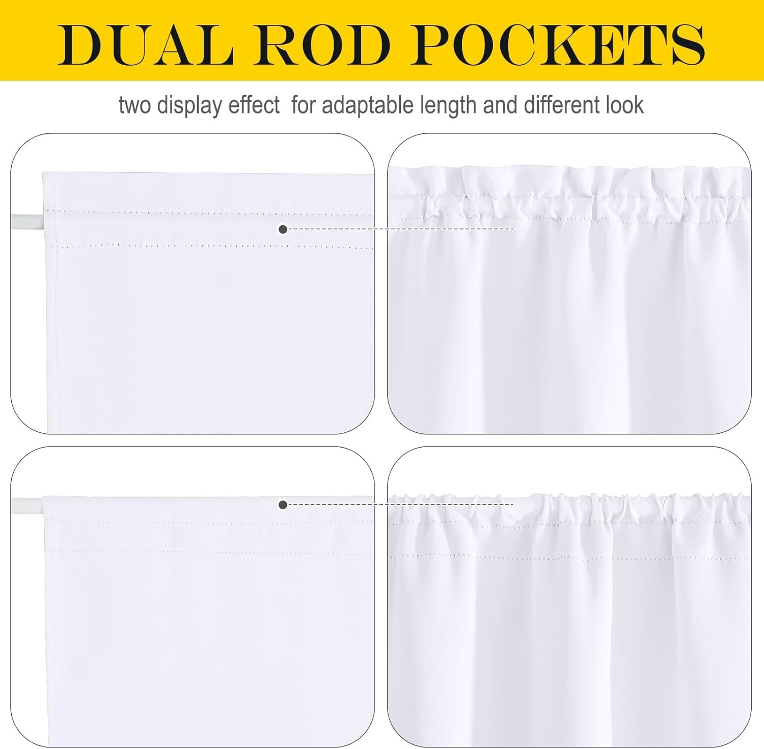 Blackout Side Door Curtain Polyester 12×40 Inches Privacy Shade Insulated
