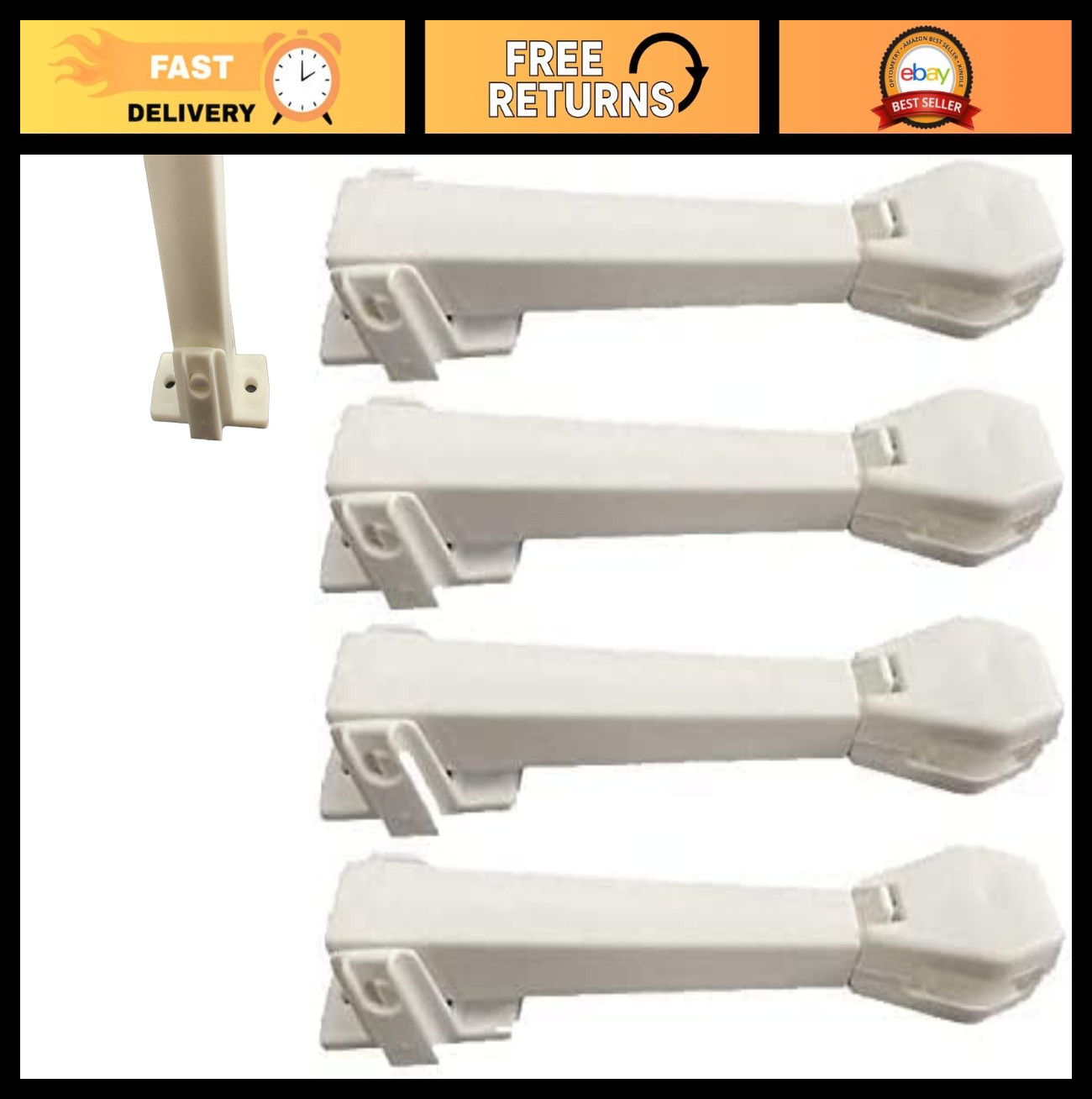 Vertical Blind Cord Tension Pulleys – 4 Pack, Adjustable String Clips for Blinds