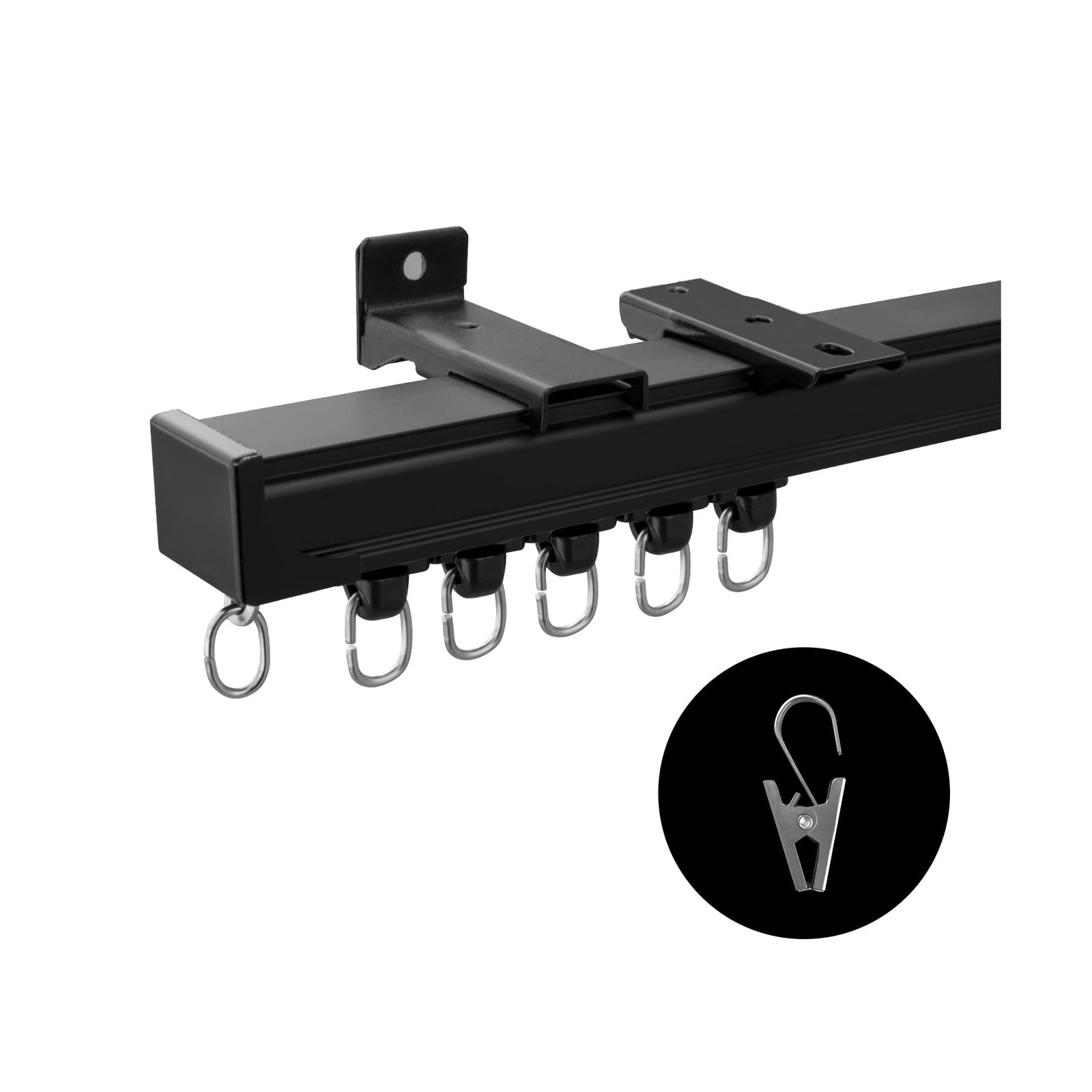 Ceiling Curtain Track Ceiling and Wall Mounted Heavy-Duty Curtains Rails Room…