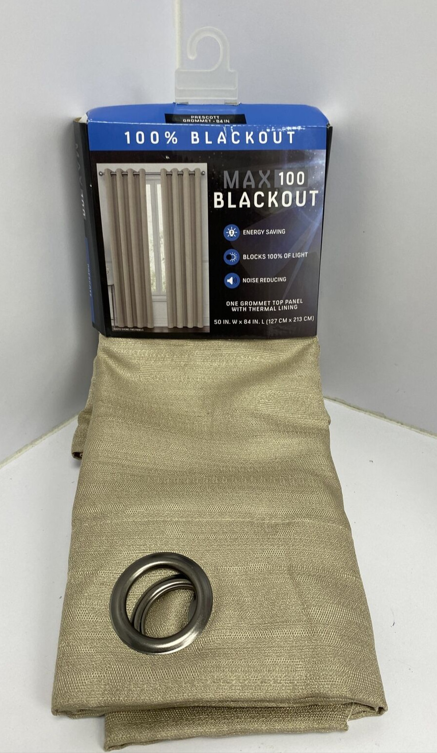 Max 100 Blackout Linen Curtains 50In. W x 84In. L
