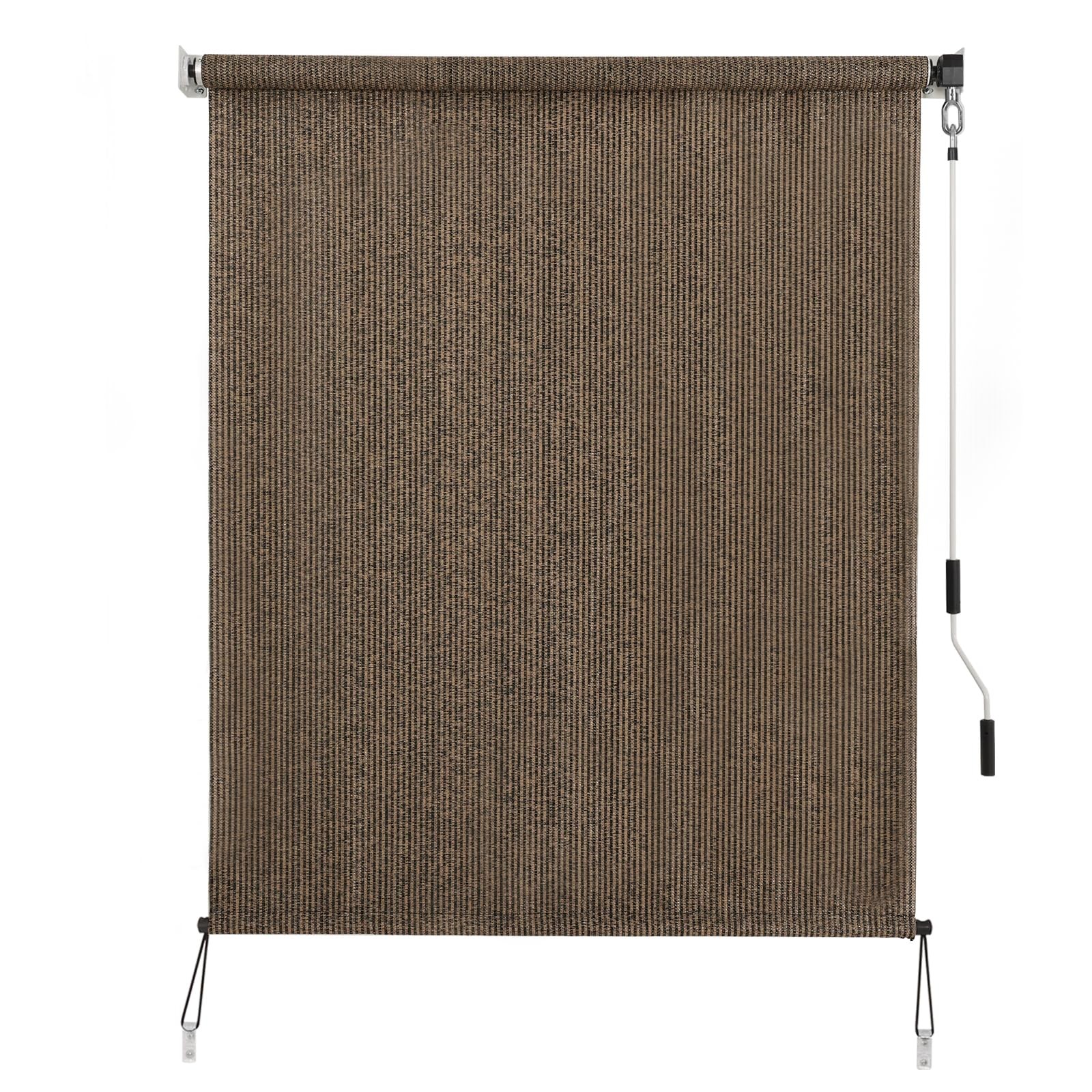 Outdoor Sunshade Roller Shades 48″ W x 96″ H, Cordless Roll Up Shade Blinds P…