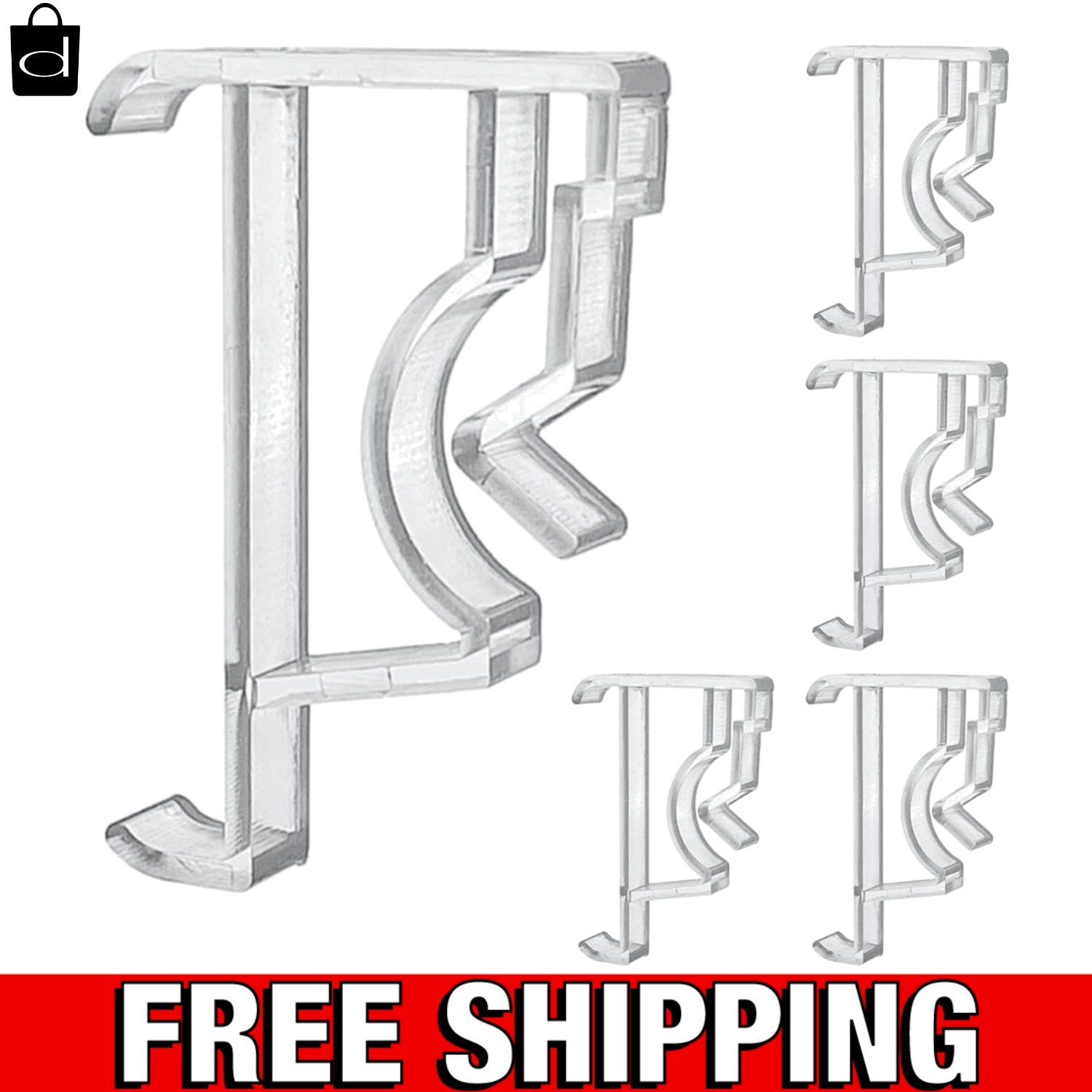 2 Inch Valance Clips for Levolor Blinds – Replacement Plastic Hidden Window Clip