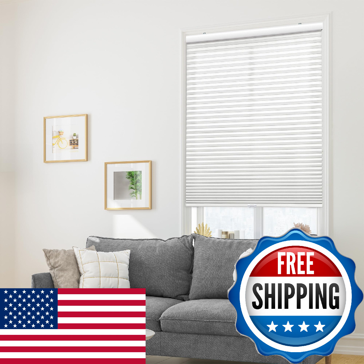 Dez Furnishings Cordless 1 Signature Light Filtering Cellular Shade 21.5 W X 60