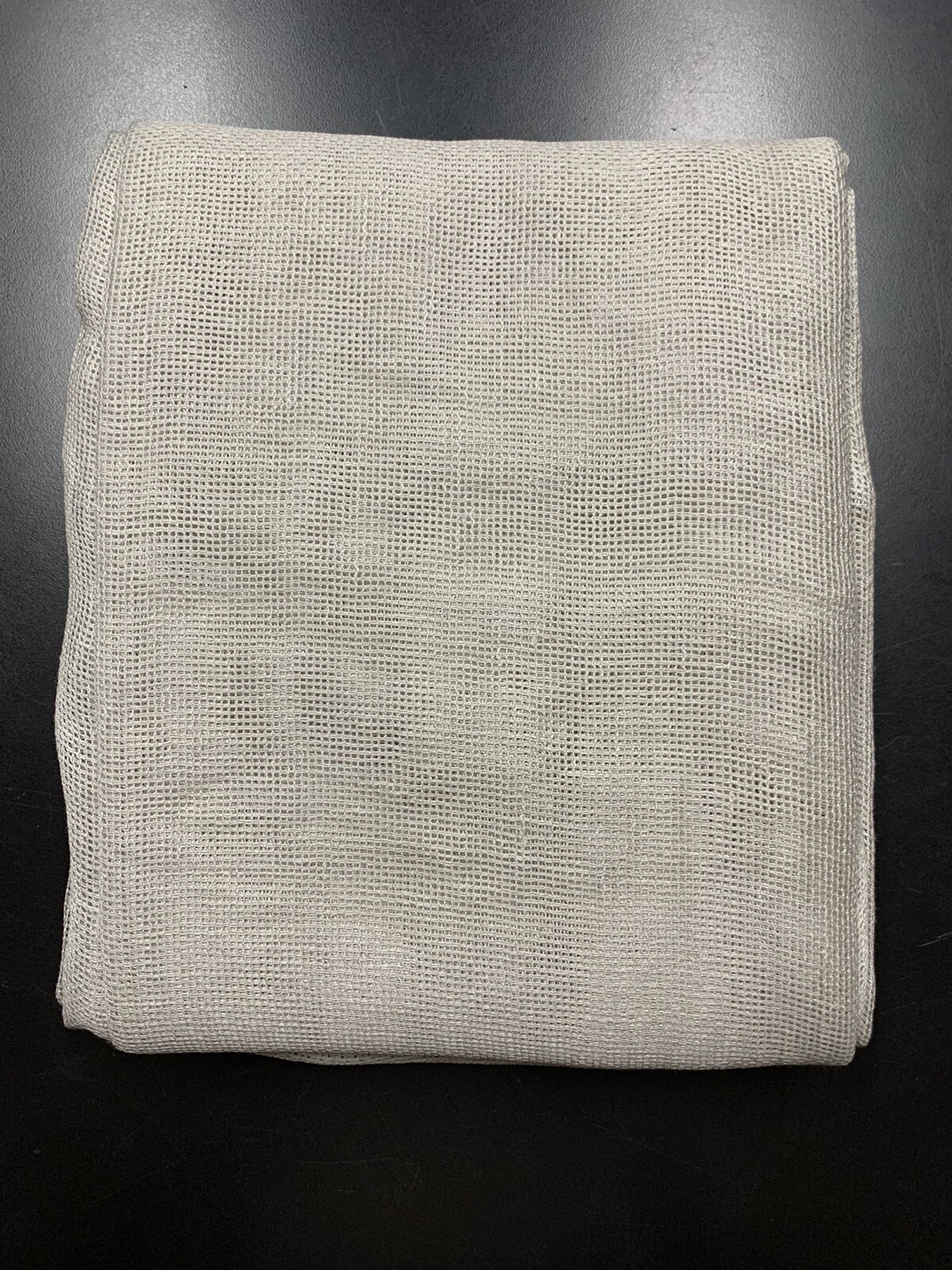 Single Restoration Hardware Italian Linen Mesh Sheer Curtain 108X50 Dove Gray