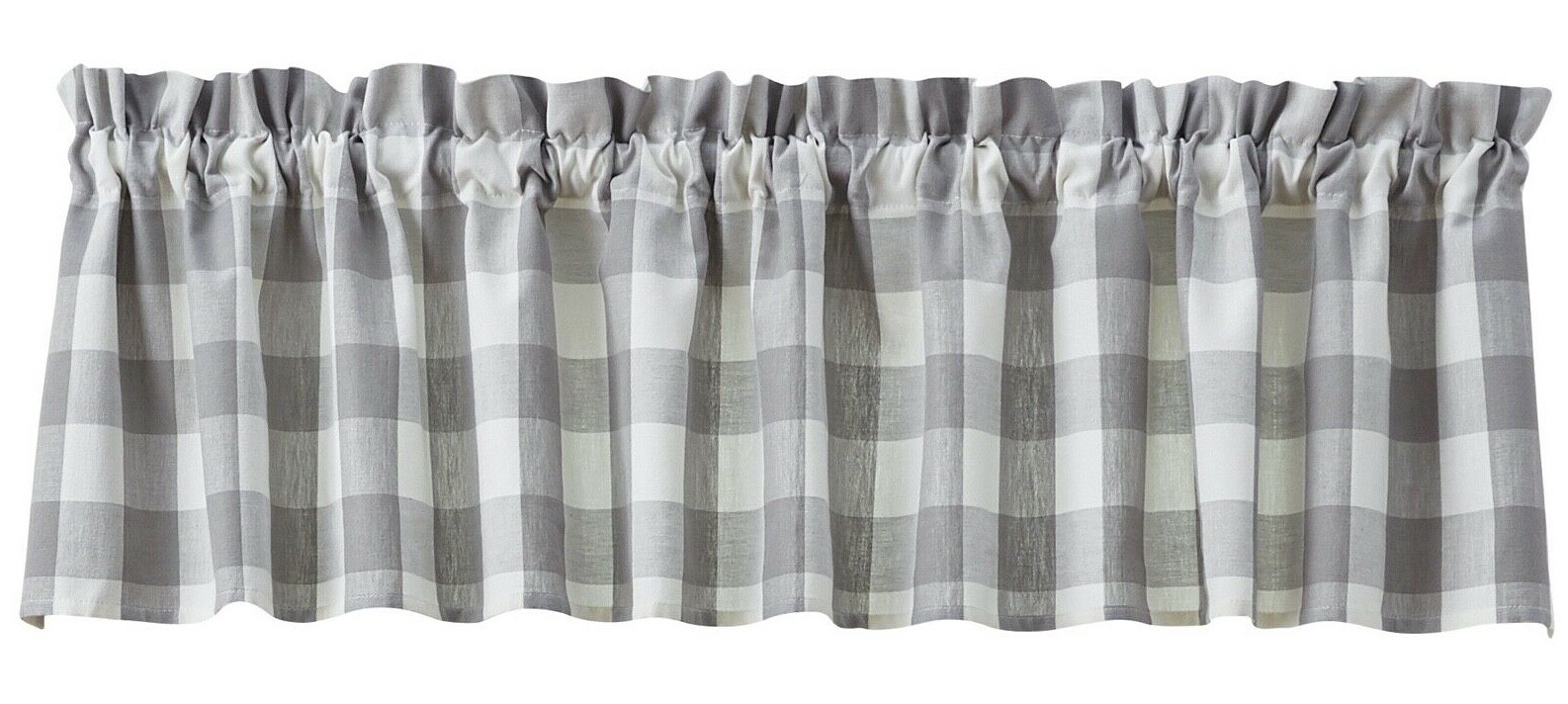 Window Curtain Valance – Wicklow in Dove Gray Buffalo Check by Park Designs