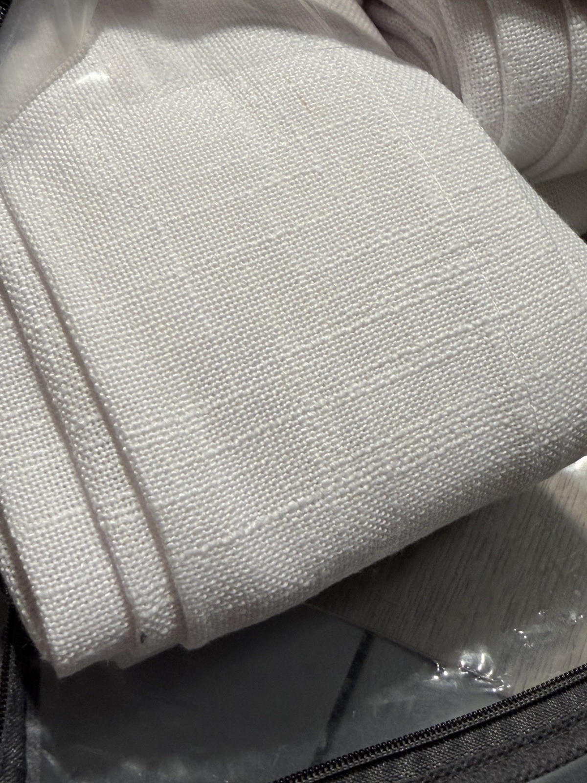 White Linen Blend Curtains 40” W 80” L Pinch Pleat Neutral Light Filter 2 Panel