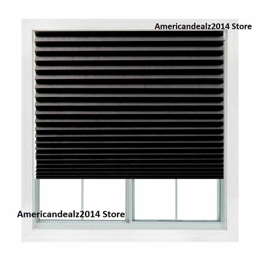 Redi Shade Paper Window Blinds Black Out Pleated 36 x 72 in Inch NEW Original