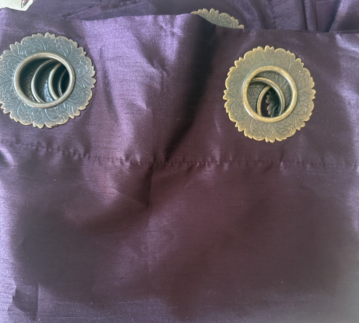 4 Better Homes & Gardens Deep Purple Fancy Grommet Panels Curtain Polyester