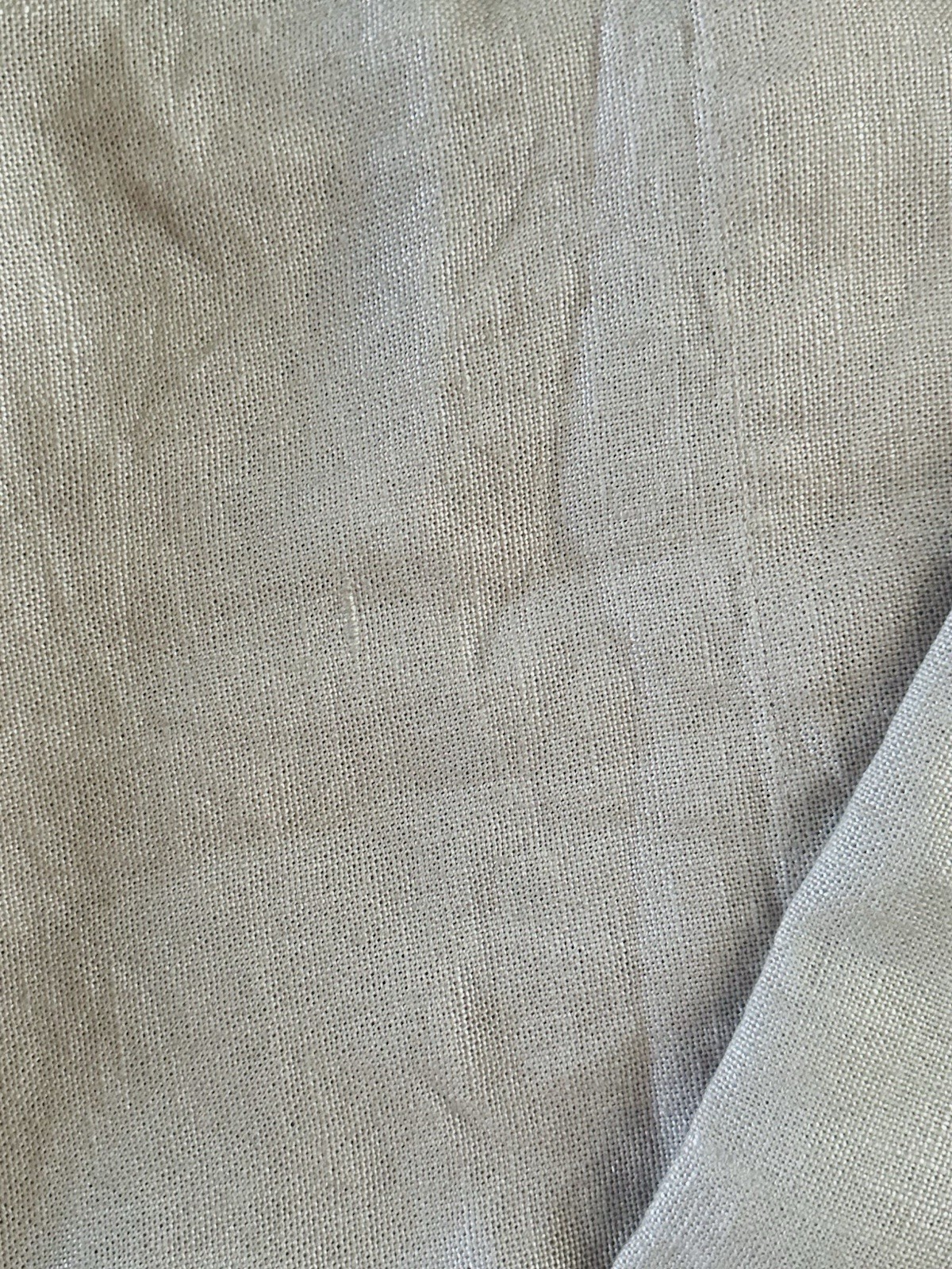 Restoration Hardware RH Teen Metallic Opaque Linen Panel 50” X 108 Beige Silver