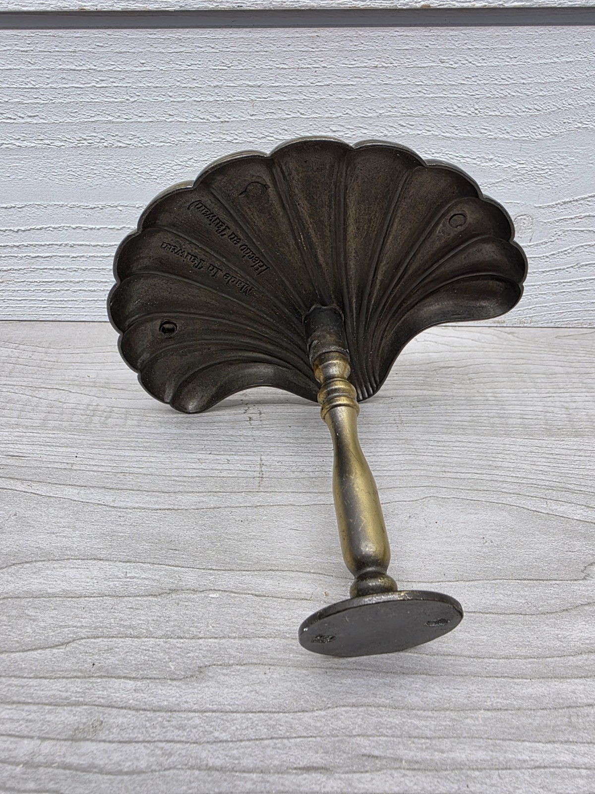 Vintage Brass Shell Curtain Tieback Hook Regency Beach Drape Tie Back
