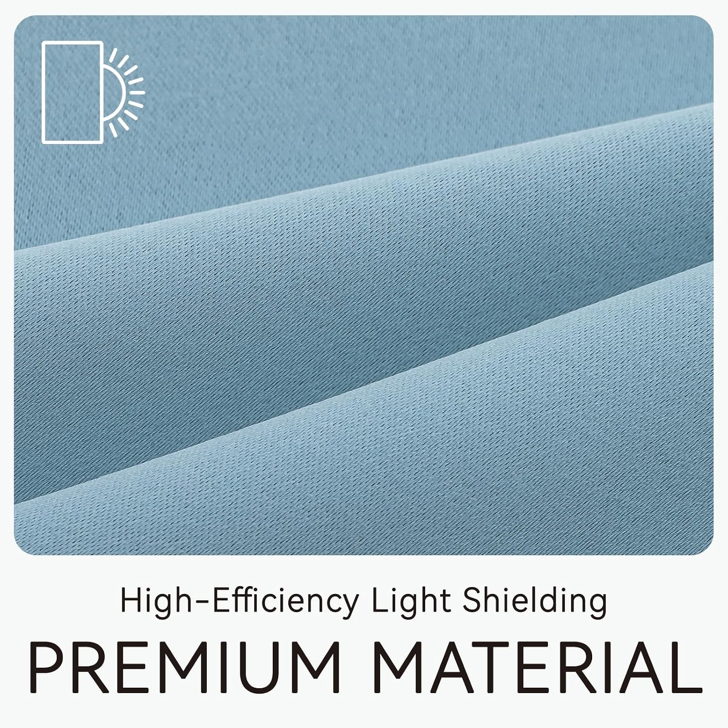 Durable Adhesive Blackout Curtains – 35x71in Lake Blue, Ideal for Apartments