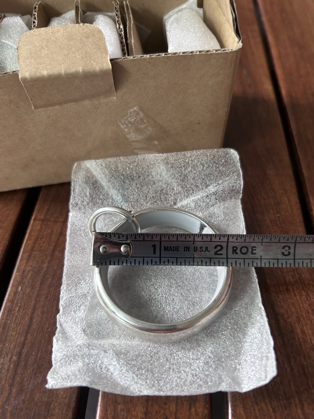 RH Restoration Hardware LOOP Curtain Rings Set of 7 Estate Silver Finish