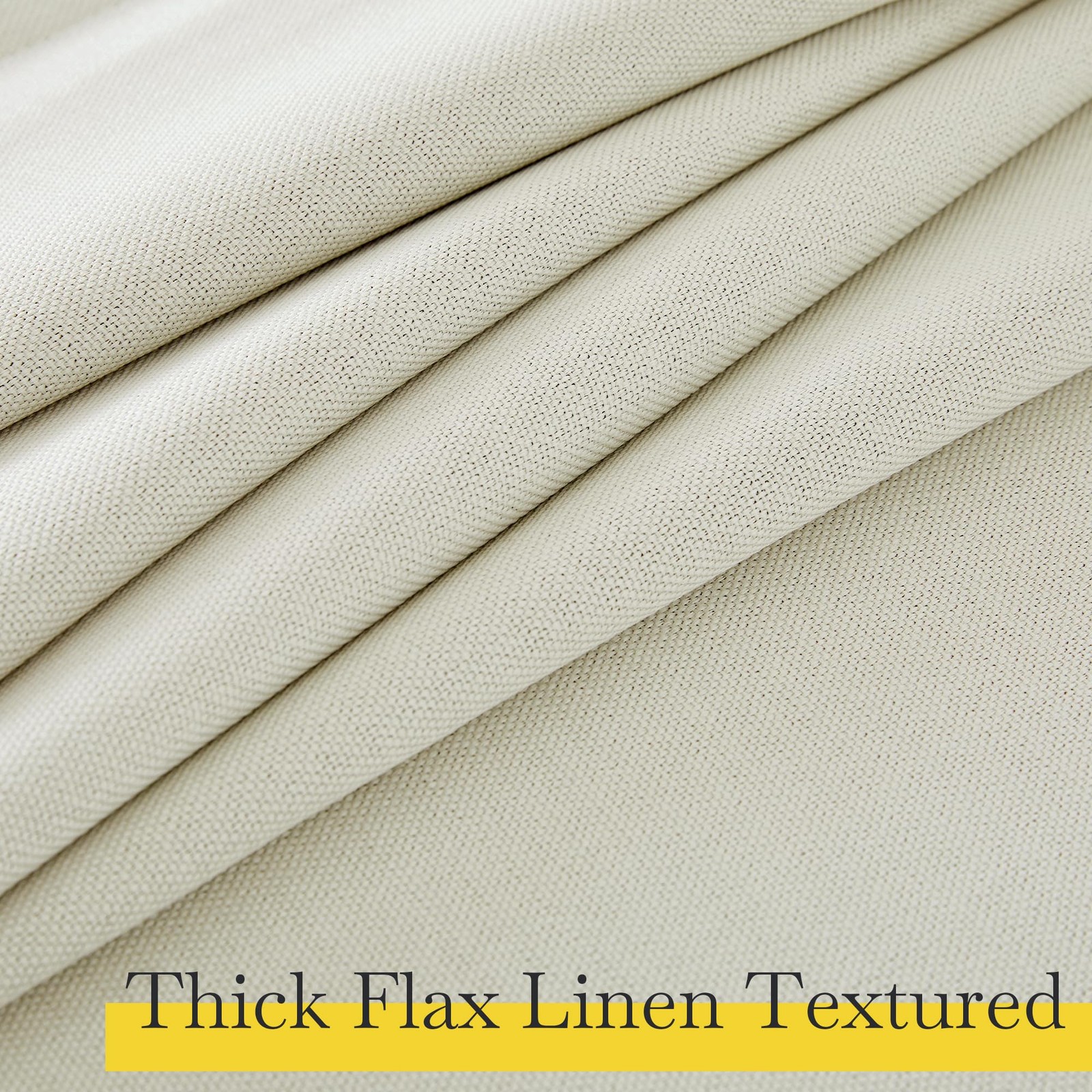 Faux Linen 100% Blackout 108 inch Curtains for Bedroom, Silver Grommet 2 Laye…
