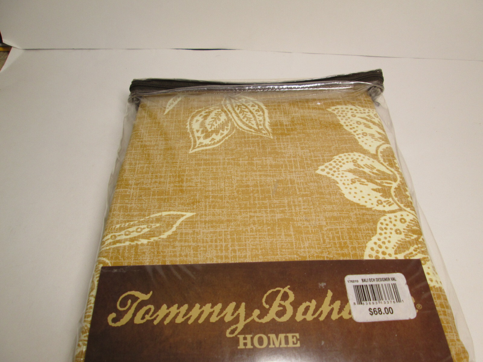 New Tommy Bahama BALI Lining Lined Window Valance 86″x15″ Gold Cream New