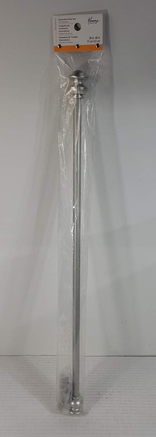 Kenney Kendall Standard Decorative Window Curtain Rod, KN71716, 28-48.” New