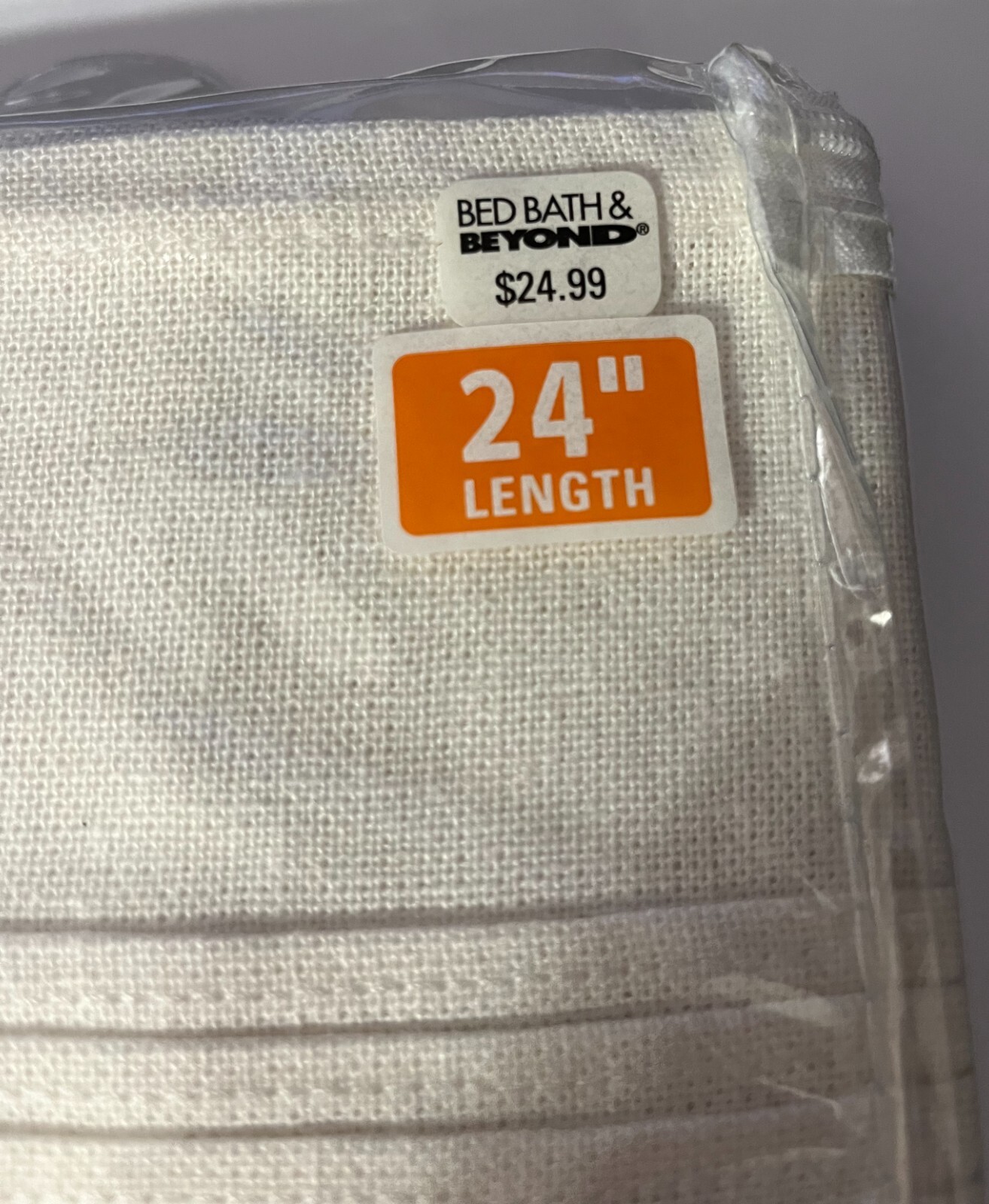 Bed Bath & Beyond Maison Chateau Tier- 1 Pair Linen Curtains Ivory 60″ W x 24″ L