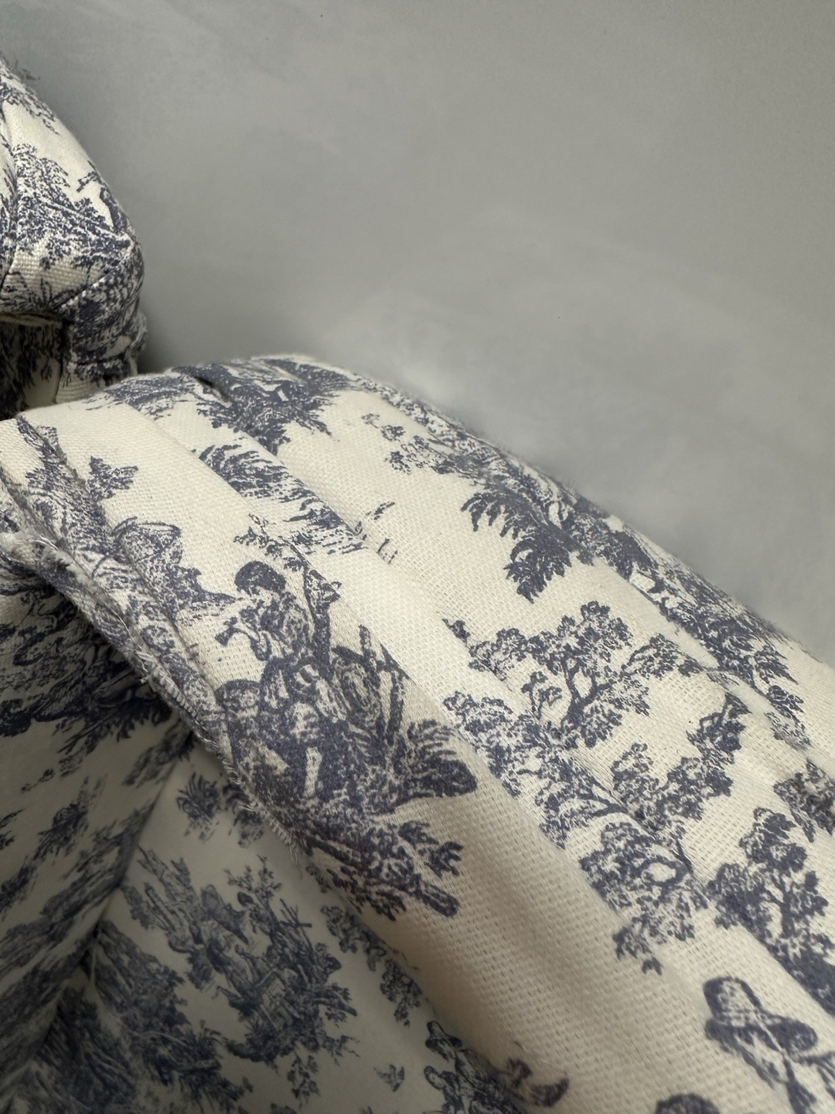2 Custom Window Treatment Valance Cornices Blue Periwinkle Toile French Country