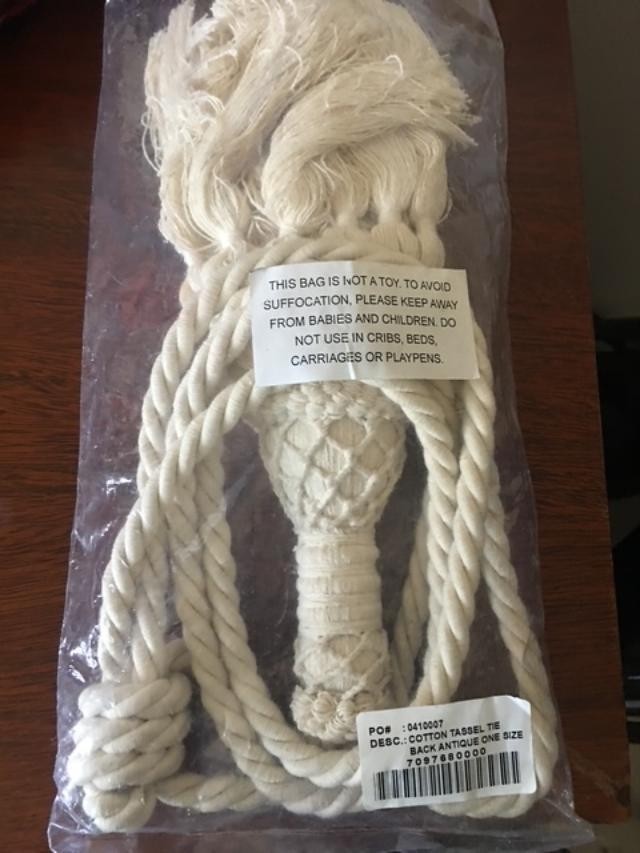 NWT ~ Soft Surroundings (2) Ivory Antique White Cotton Crochet Tie Backs