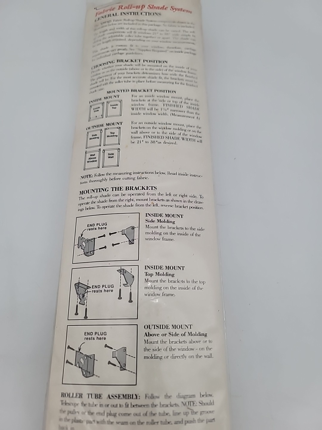 Fabric Roll-Up Window Shade System by Springs
