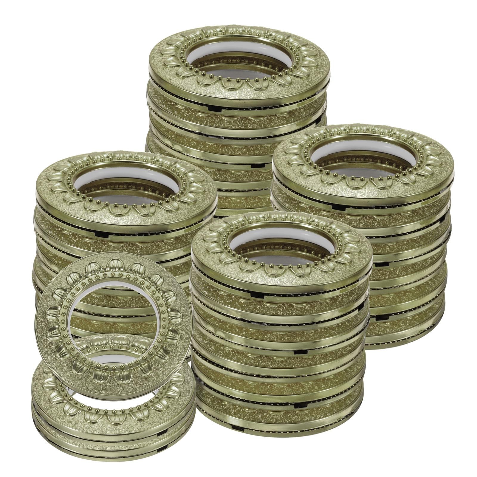 uxcell 32pcs Curtain Grommets, 1-5/7″(42 mm) ID Pattern Window Cyan