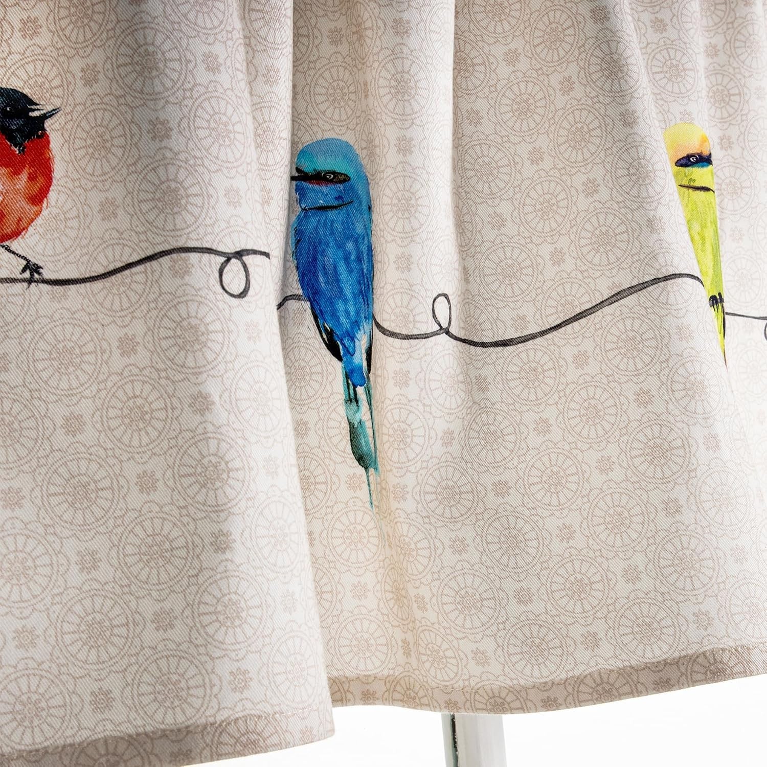 Kitchen Curtain Set for Windows 100% Cotton Set of Kitchen Curtain Valance fo…