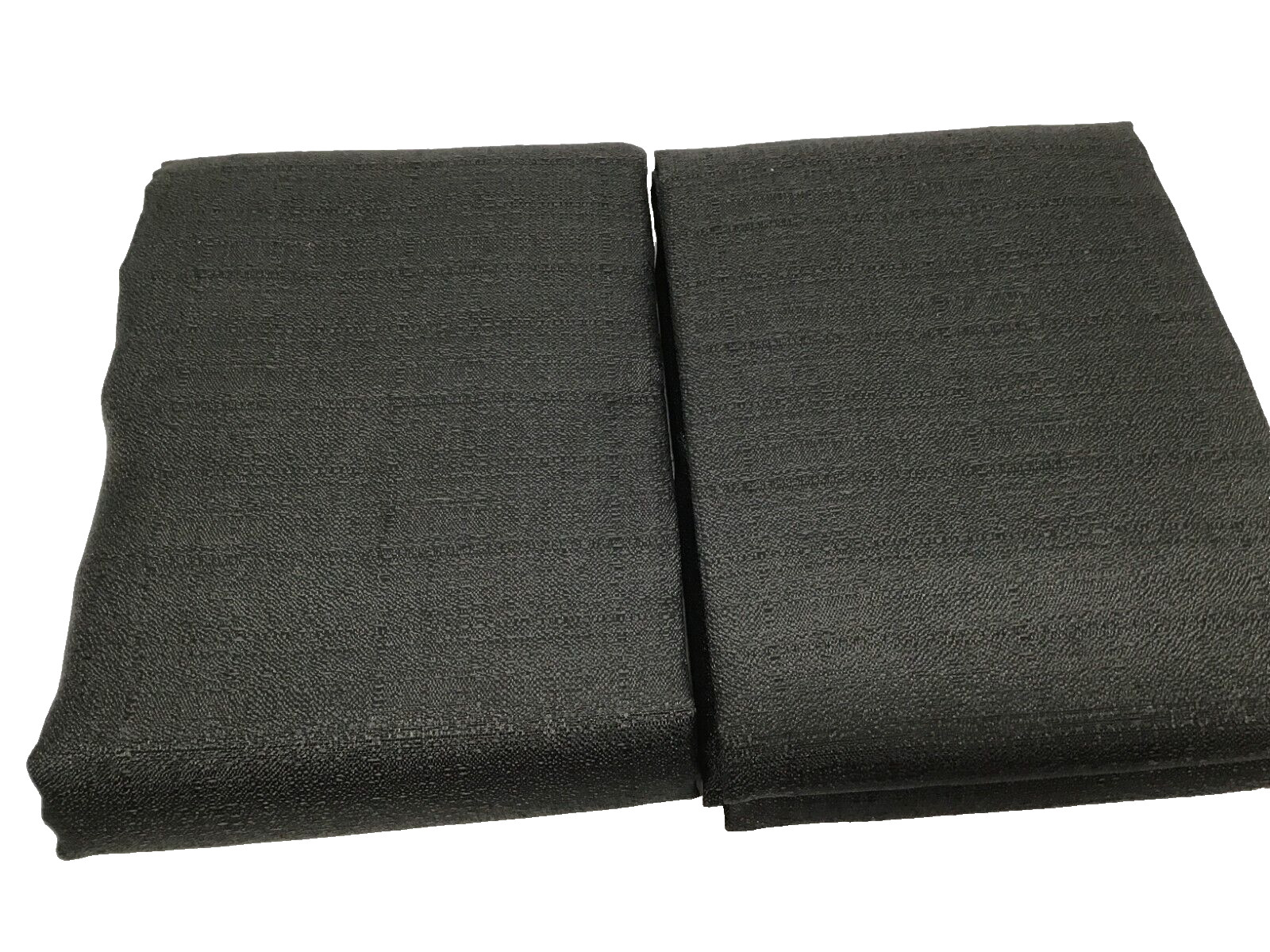 Mainstays Woven Blackout Curtain Panel Set Heather Black 82in x 42in
