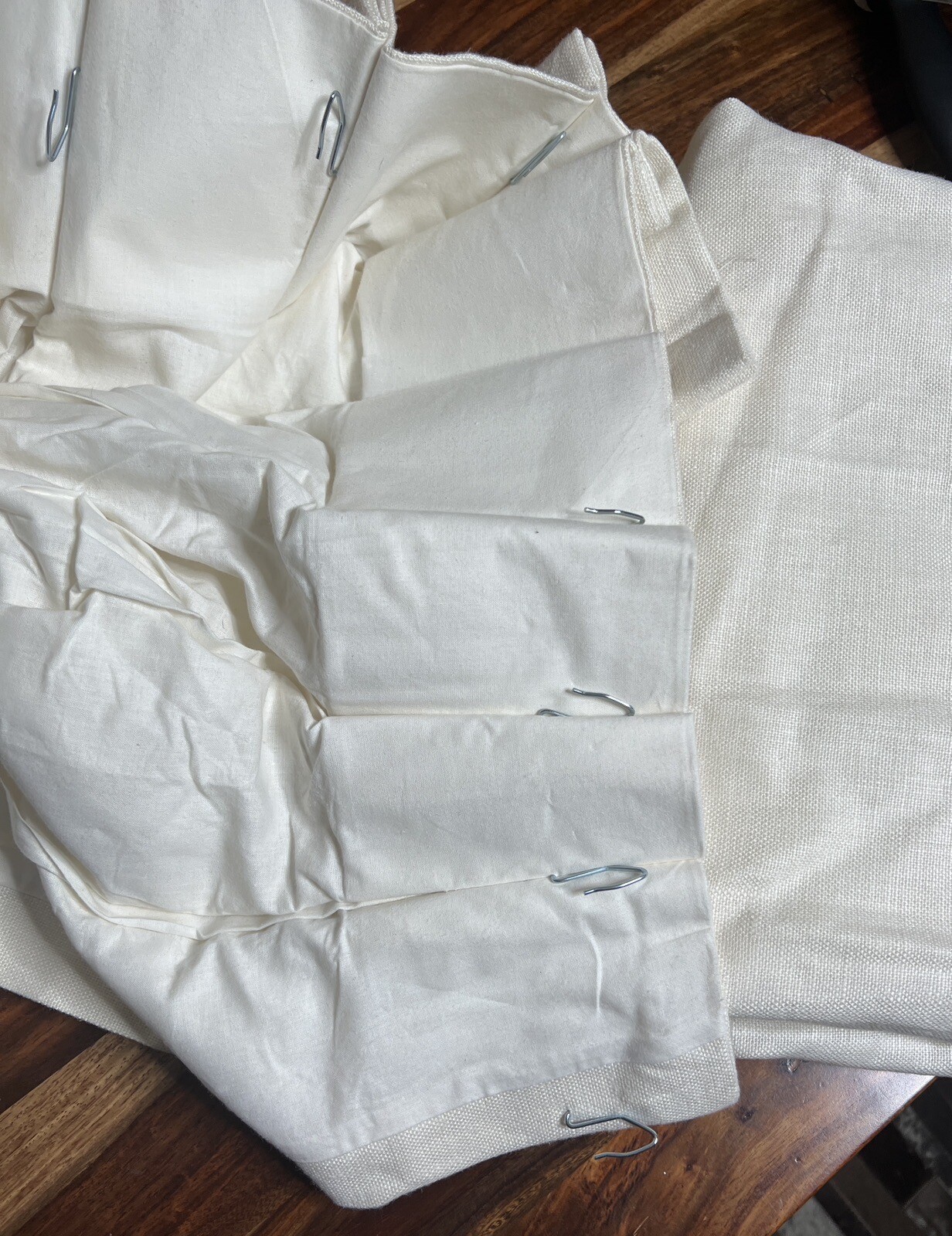 Restoration Hardware Textured Belgian Linen Drapery FP 46″ x 84″ Natural $770